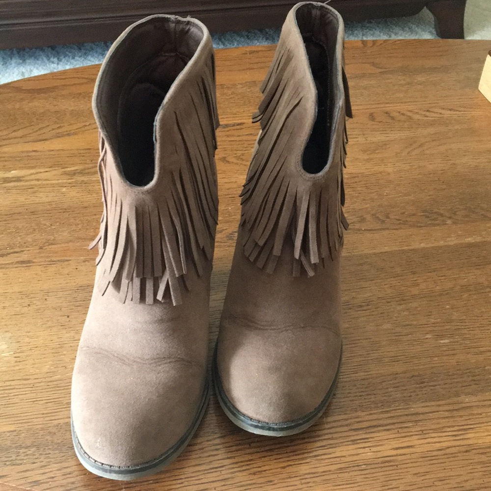 Fringe booties